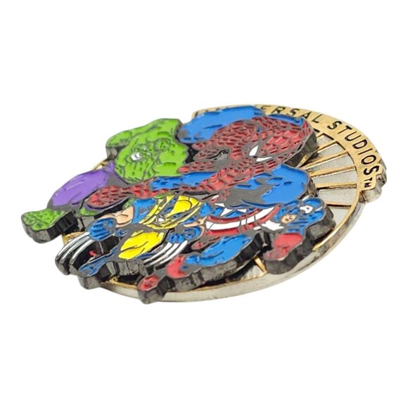 Universal Studios 2002 Spider-Man Hulk Wolverine Captain America 3-D Pin Pinback - Picture 5 of 12